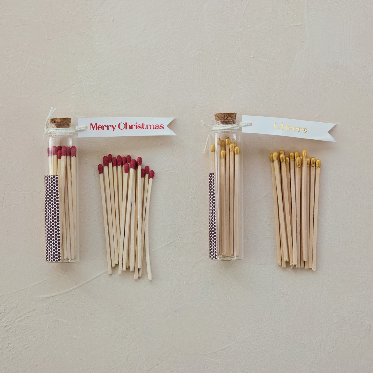 Glass Bottle Match Holder